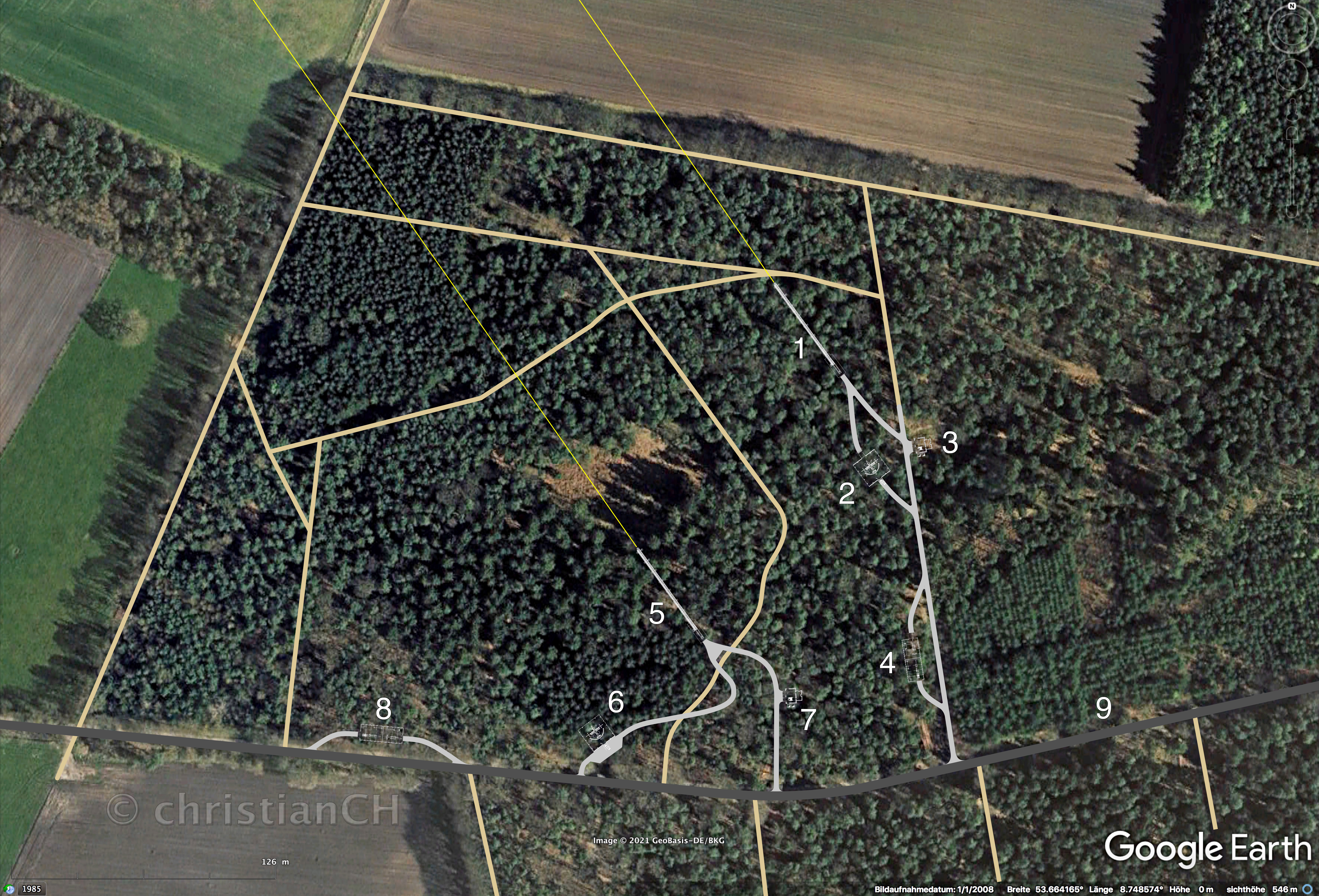 V1-Katapulte, Altenwalde Aussenstelle im Flögelner&nbsp;Stüh