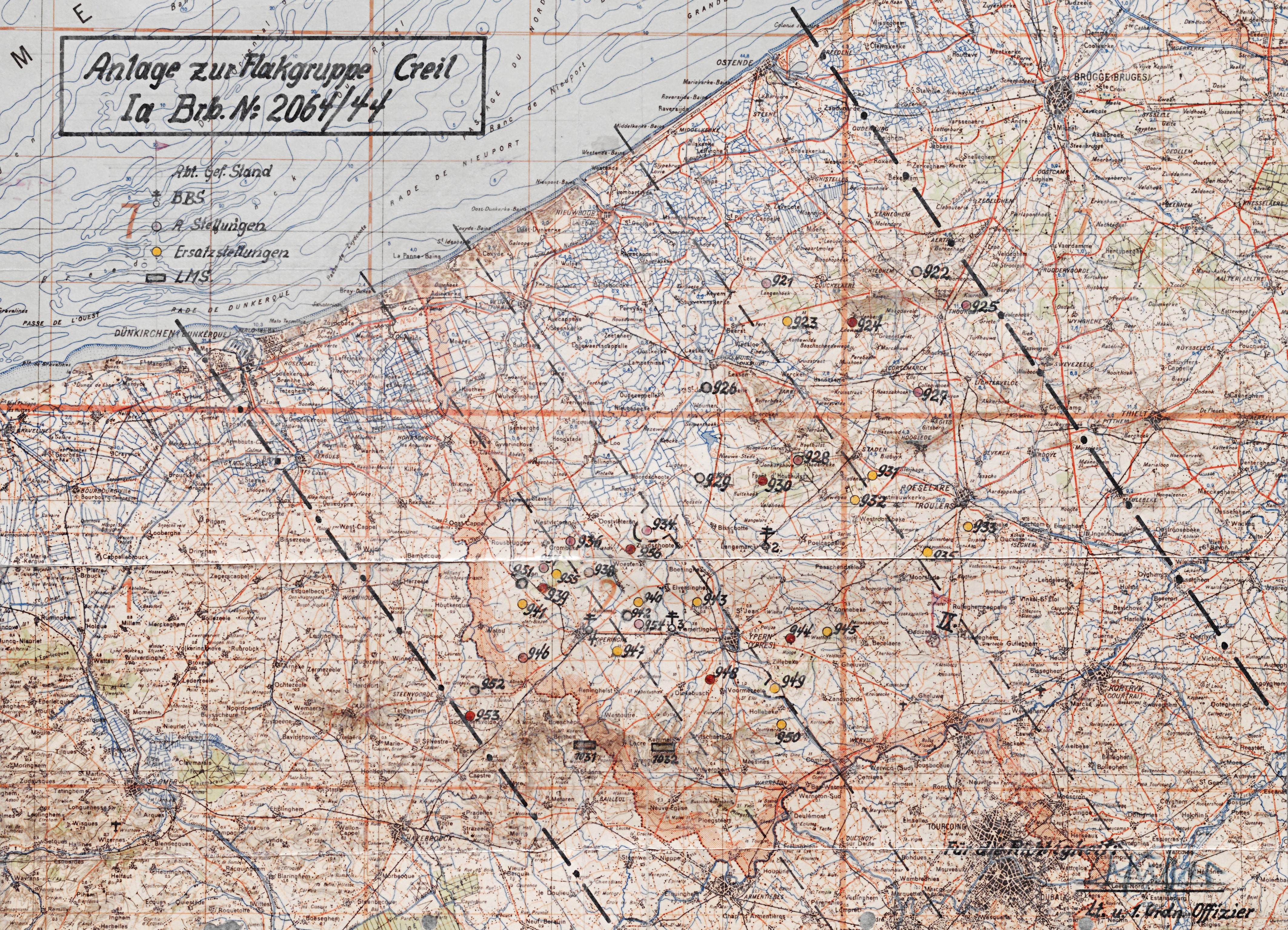 V1-Feuerstellungen der IX. Abteilung, Belgien