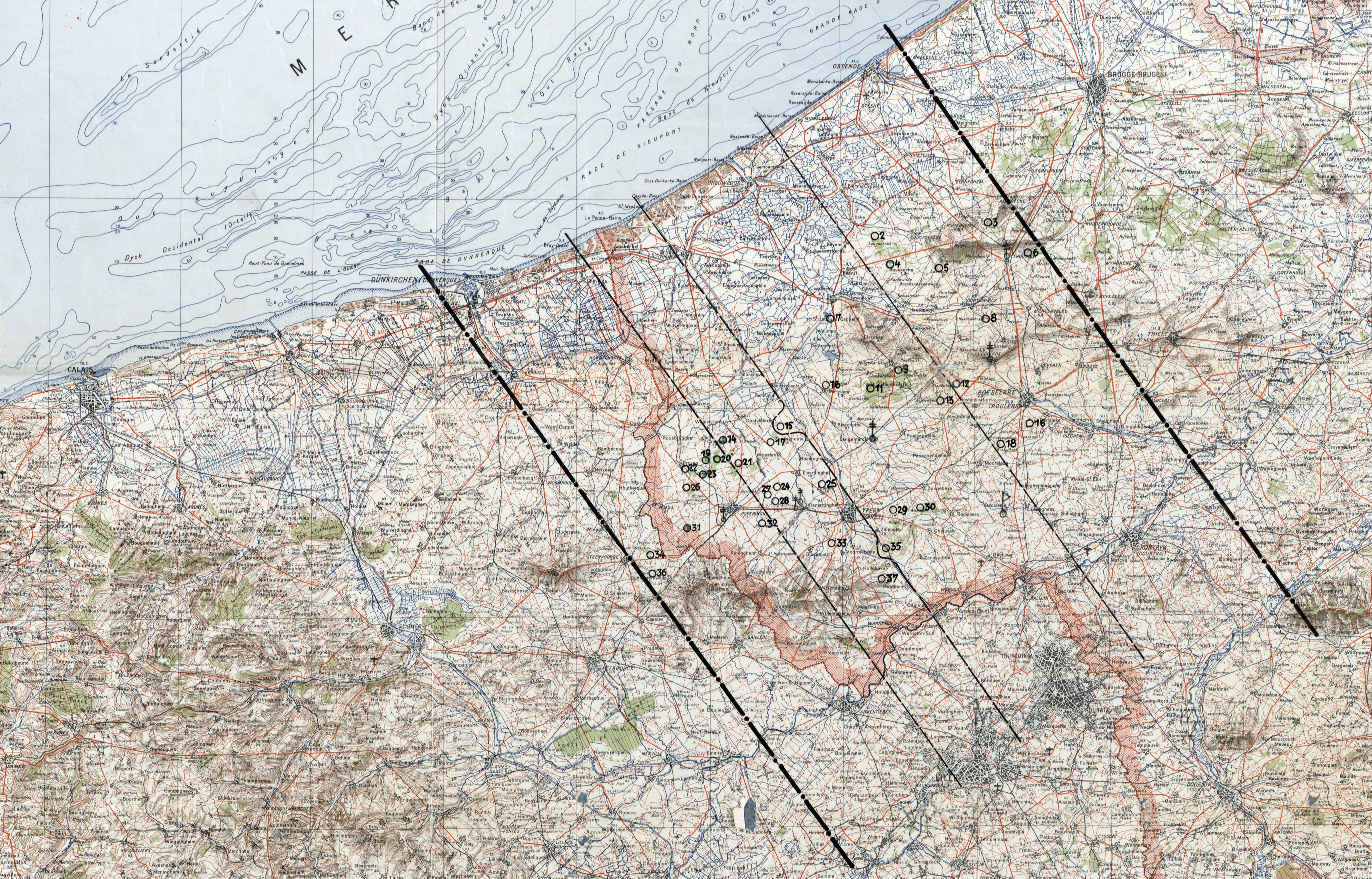 V1-Feuerstellungen der IX. Abteilung, Belgien