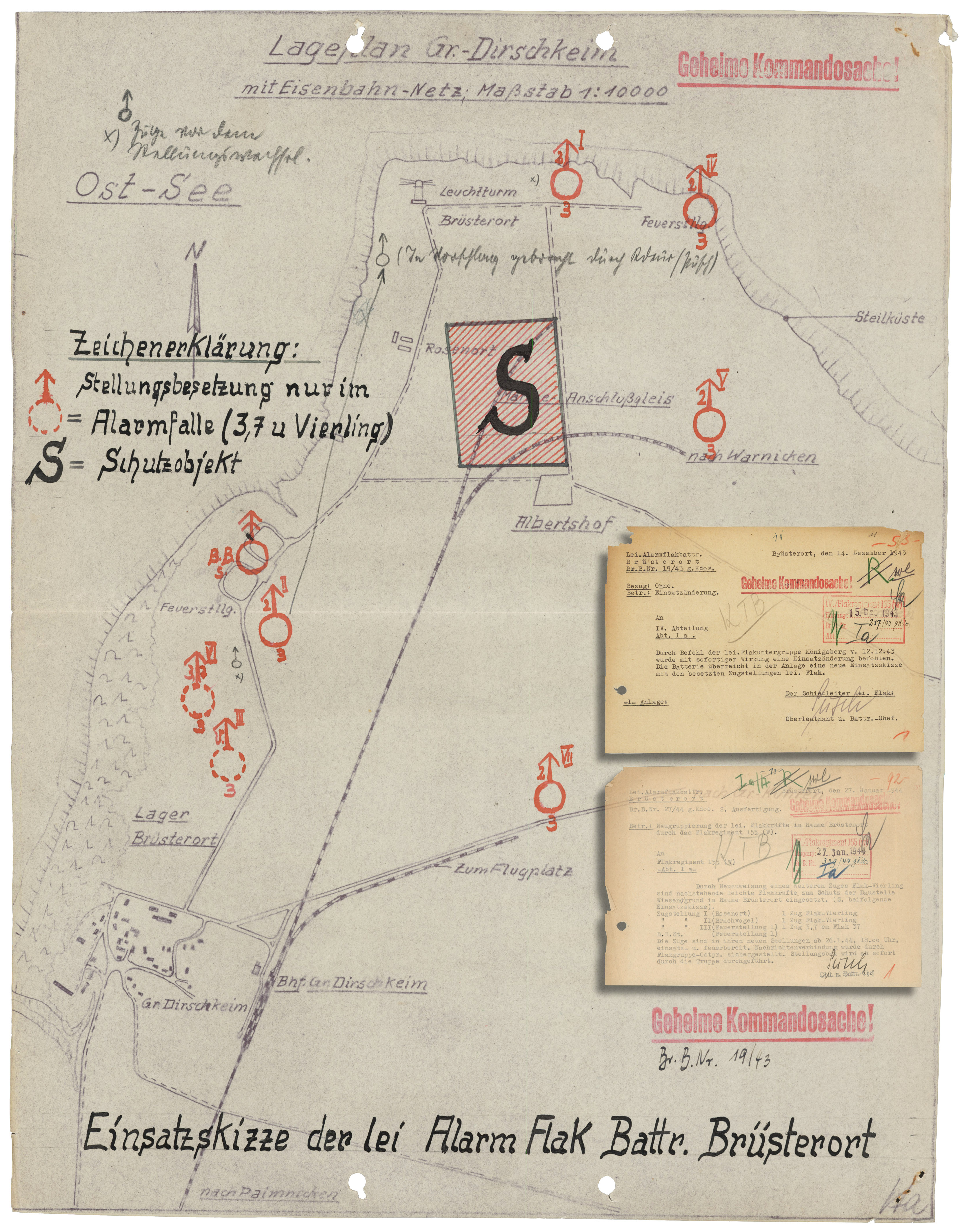 V1-Feldstellungen, Brüsterort