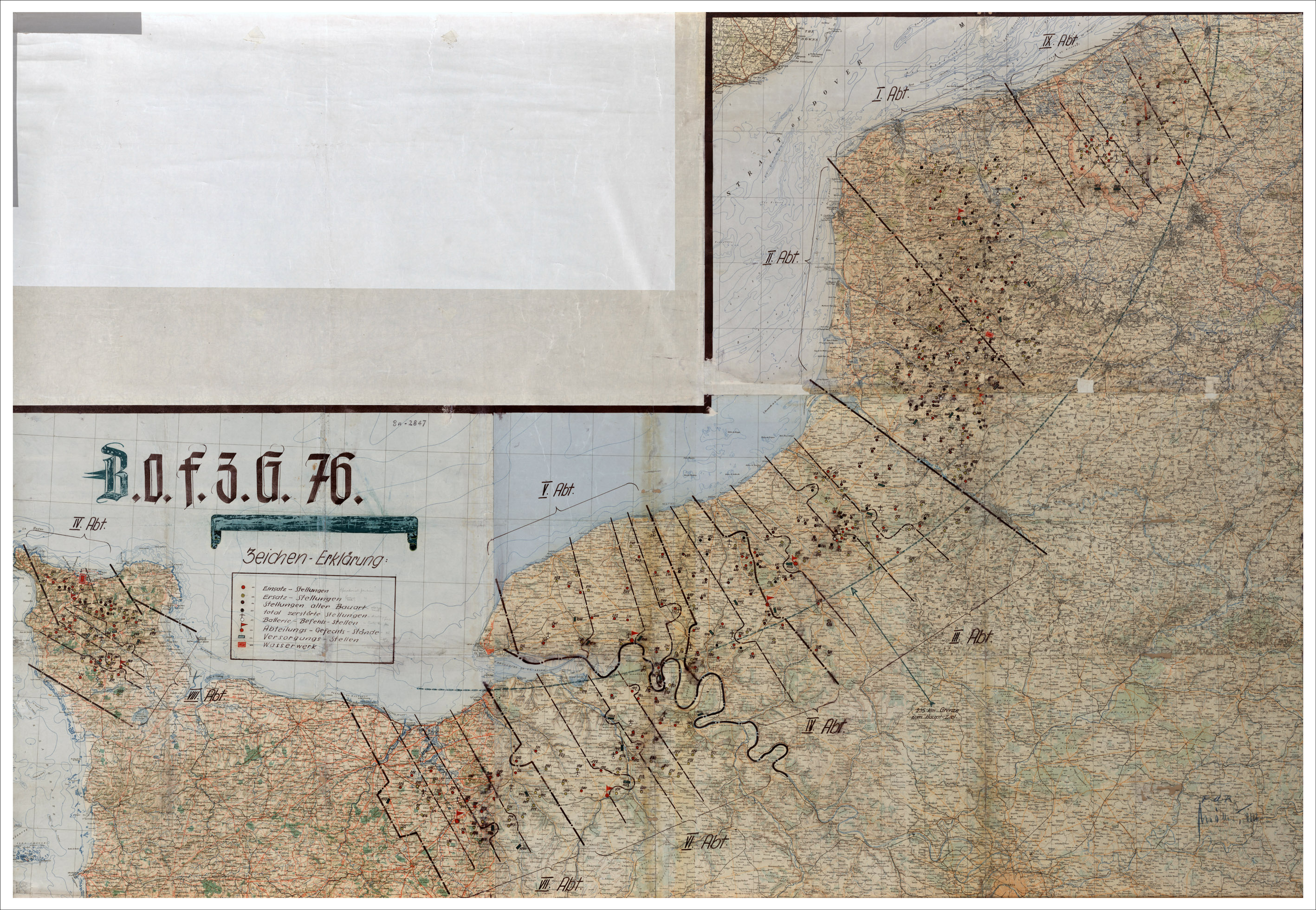 Stellungen für die Fieseler Fi 103 in Frankreich und Belgien