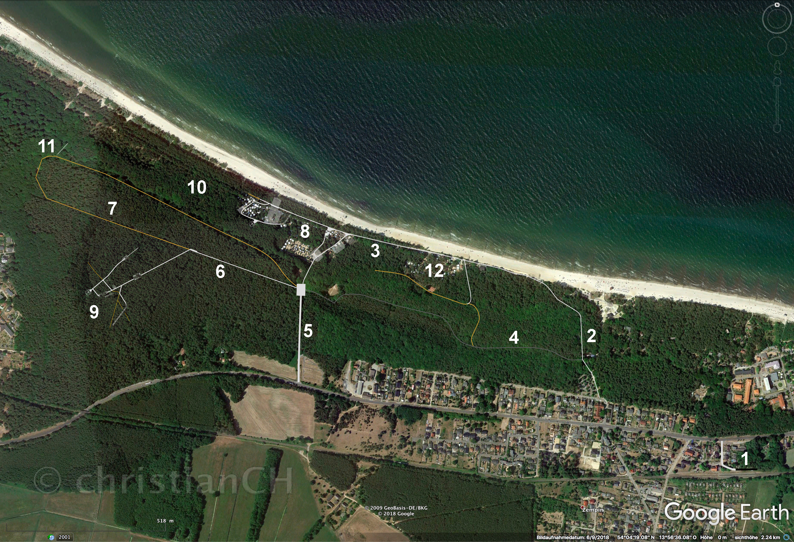 V1-Feldstellung I bis III, Zempin