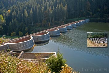 Stausee und Staumauer