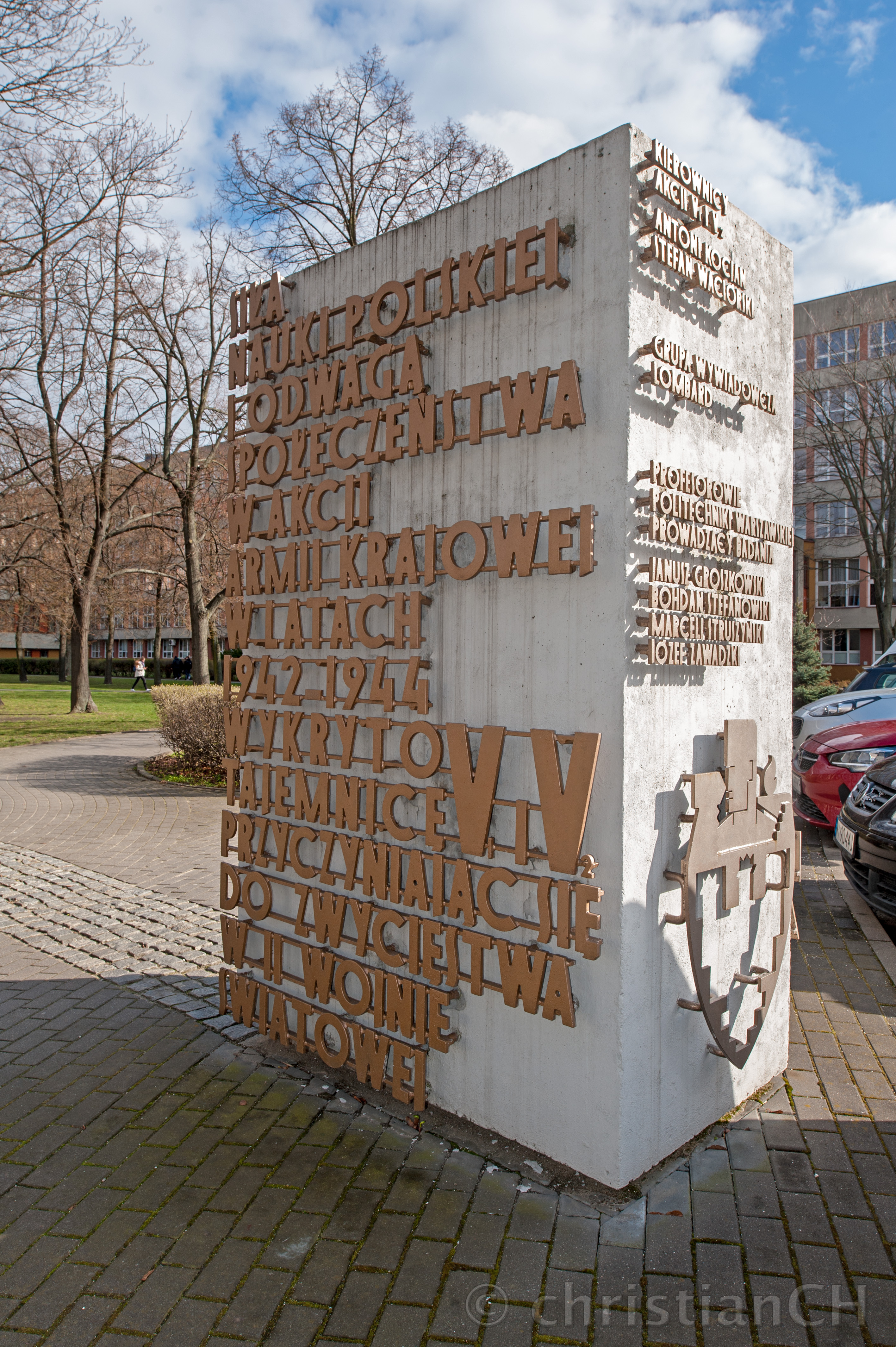 Gedenkstein Warschau.